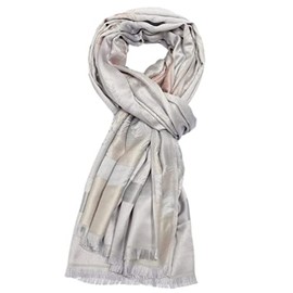 Purple Possum® Grey Scarf Ladies Pashmina Wrap Oversized Scarf Silver Grey Floral Pattern Wedding Prom Shawl