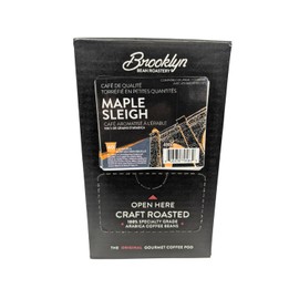 Brooklyn Beans Maple Sleigh Gourmet Coffee Pods - Compatible with Keurig 2.0 K Cup Brewers, 40 Count, Maple Flavored