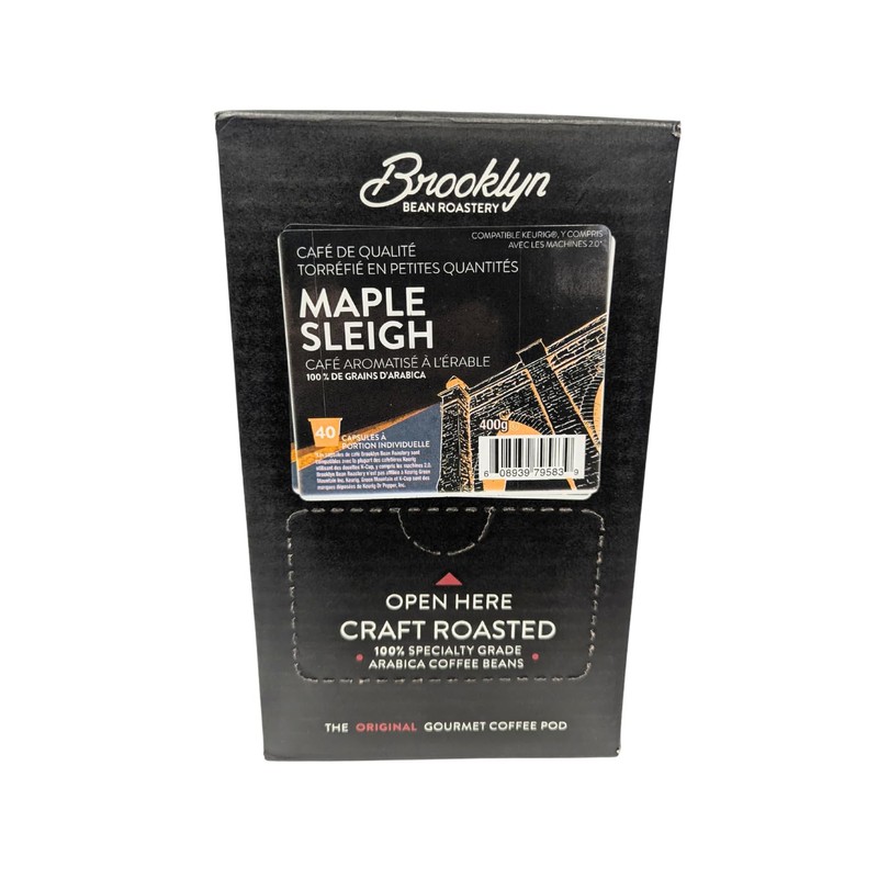 Brooklyn Beans Maple Sleigh Gourmet Coffee Pods - Compatible with
