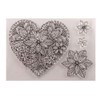Heart Shaped Stamps for Crafts & Crafts - Clear Flowers