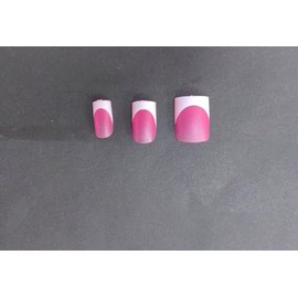 NOVO OVO Short Sharp Square White French Tip Nail Tips Press on ROSE PINK, Need Builder Gel Top Coat Nail Glue, Soft Gel Fake Nail Extension, Full Cover False Nails for Salon DIY x 15 Sizes 240 pcs