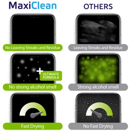 MAXI CLEAN 440 Pack Lens Wipes for Eyeglasses Pre-Moistened, Individually Wrapped Streak-Free Cleaning for Glasses & Laptop Screens, Glasses Cleaner Wipe Bulk 5.5 x 4.7 Inch, Sunglasses & Phone Wipe