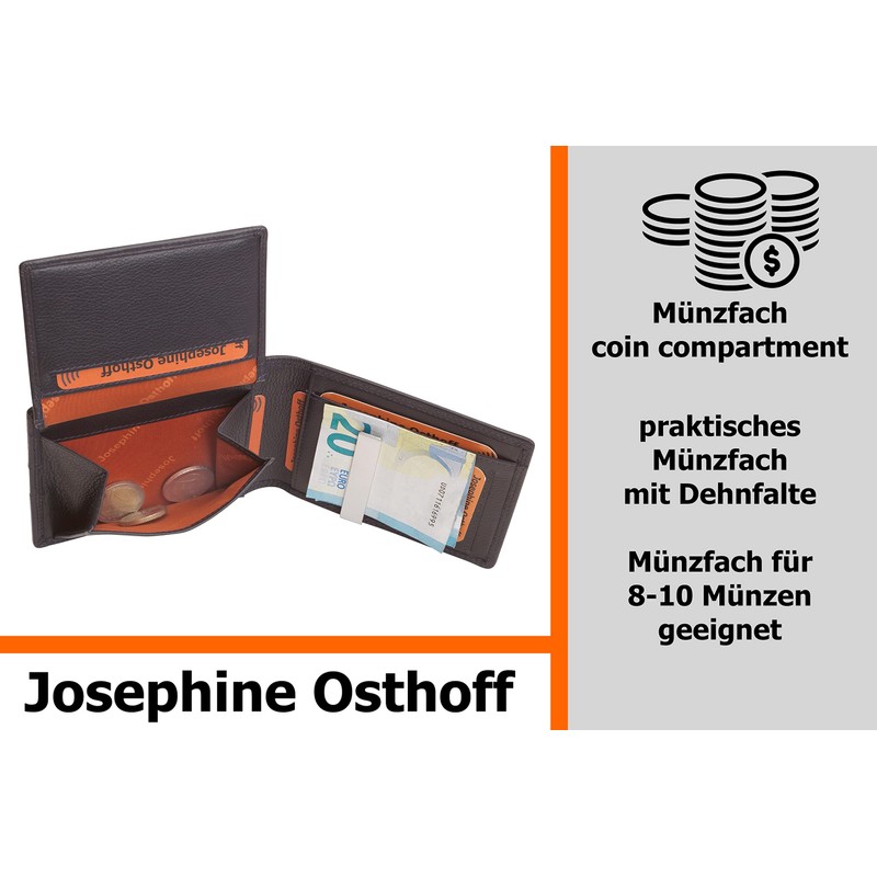 Josephine Osthoff Hannover Wallet Money Clip Genuine Leather with RFID