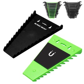 SUNHZMCKP 2 Pack Magnetic Wrench Organizer, Wrench Rack Tool Trays for Toolboxes, Wrench Holder up to 24 wrenches SAE (1/4" - 1/16") and Metric (6 mm - 24 mm)