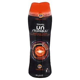 Downy Unstopables - Cuentas de refuerzo de olor en lavado con olor original de marea, 8 onzas