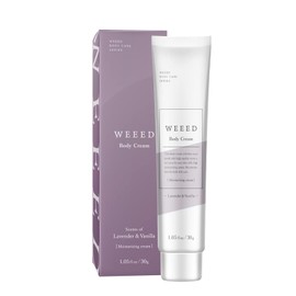WEEED Body Cream, Lavender & Vanilla Scent, 1.1 oz (30 g), Moisturizing Cream, Non-Sticky