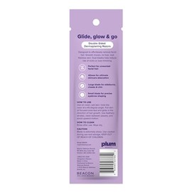 Plum Beauty Maquinillas de afeitar de doble filo para dermaplaning (paquete de 4)  Maquinillas faciales de doble hoja para mujeres - Cuchillas de...  