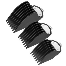 Clipper Guards Set with Metal Clip, Hair Clipper Attachment for Wahl, 3 Cutting Lengths 2 inch/1.5 inch/1.25 inch, Trimmer Combs Fits Most Wahl Clippers (Black, 10 12 16)