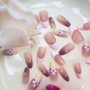 ONPRESS 30Pcs Summer Shell Press on Nails Medium Almond Fake