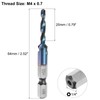 sourcing map Combination Drill and Tap Bit, Metric M4 x