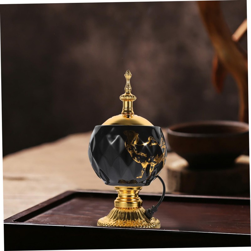 CVUTOVO Electric Incense Burner Vintage Aroma Burner Ceramic Plug-in Incense