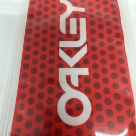 Oakley Grips Red Sunglasses Microbag Cleaning & Storage Spellout Pouch