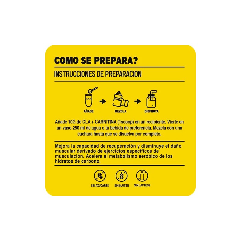 Mr. Yellow Cla Carnitina 1kg 100 Servs