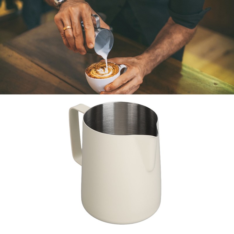 Pull Flower Cup Stainless Steel Art Froth Cup Pointed Mouth