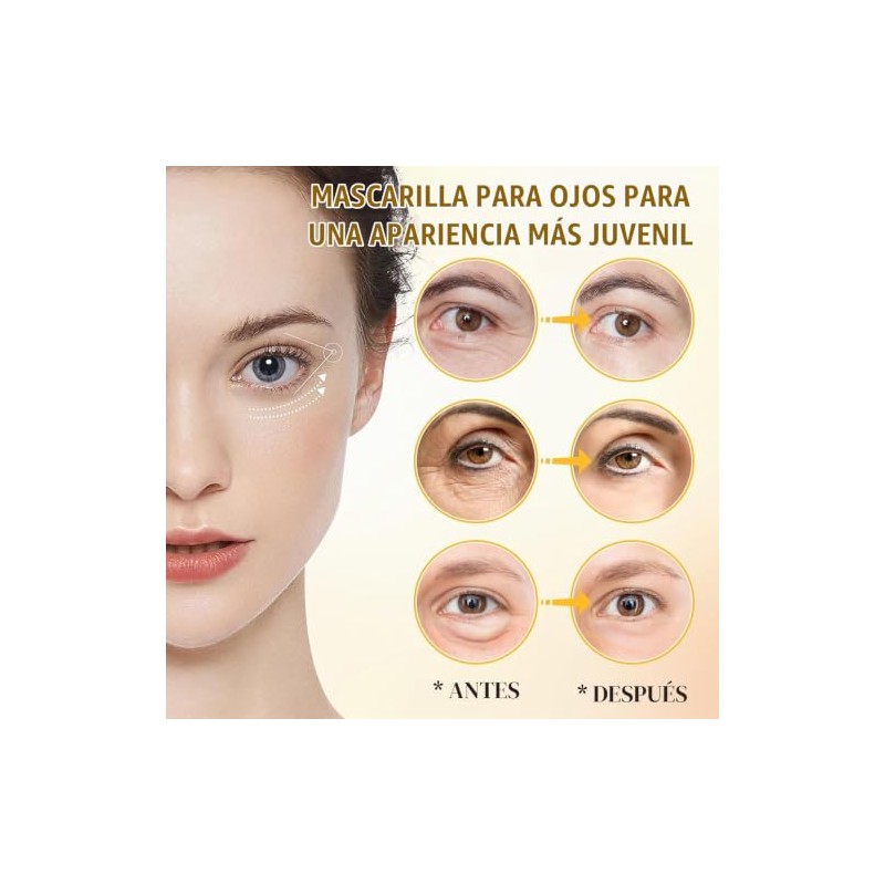 Flouzor - 120PCS Parches de Ojos set,24K Gold Parches Ojos