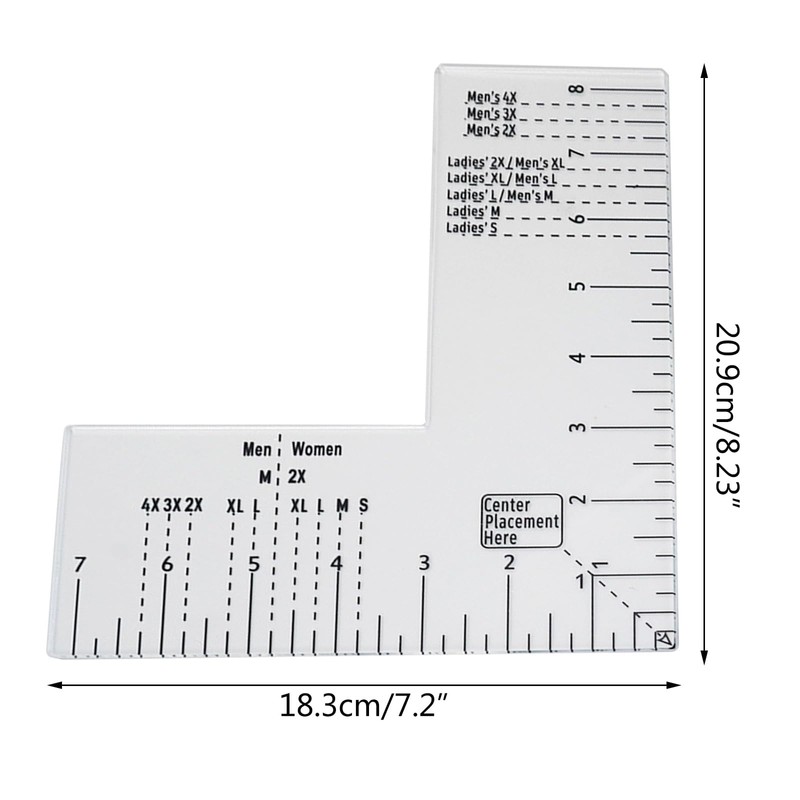 Tshirt Ruler Guide Left Chest Placement Tool T Shirt Ruler