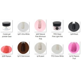 TP Special dipping powder kit #05. Complete kit with 10 dip powder colors 1 oz. per jar plus TP gel dip liquids.