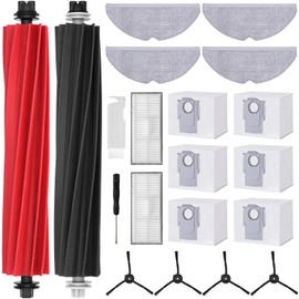 Accessory Set for Roborock S8 Pro Ultra, 6 x Dust Bags, 1 x Main Roller Brush, 4 x Side Brushes, 2 x Filters, 4 x Mop Wipes, Spare Parts Robot Vacuum Cleaner Replacement Parts Robot Vacuum Cleaner
