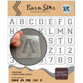 Sport Varsity Letters Stencil Kit - Reusable - Paint Your Own Wood Signs - Full Alphabet + Numbers Set (2 INCH)