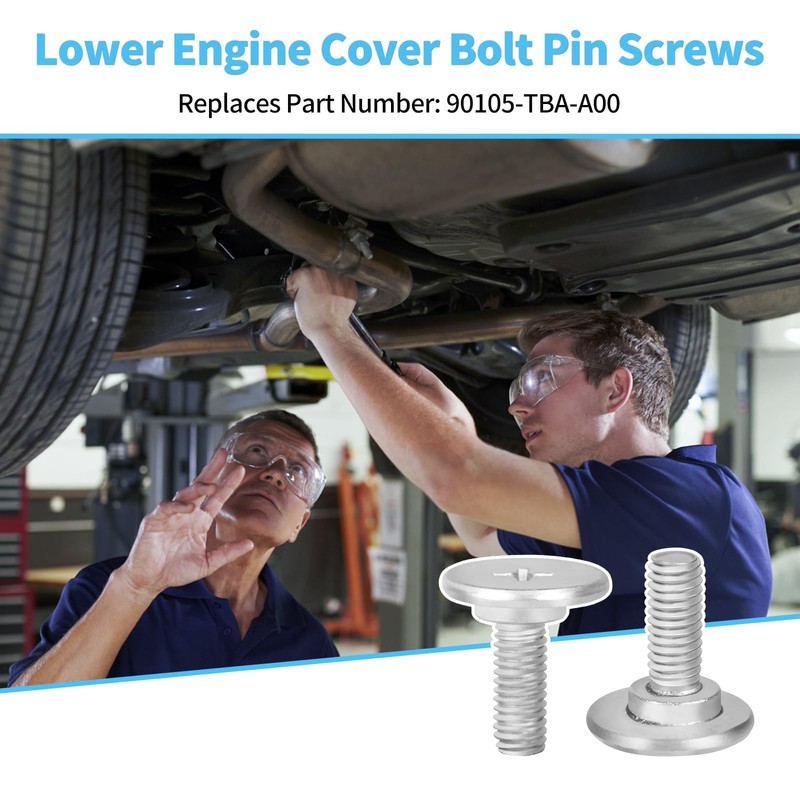 luxlead 2 PCS Lower Engine Cover Bolt Pin Screws Set
