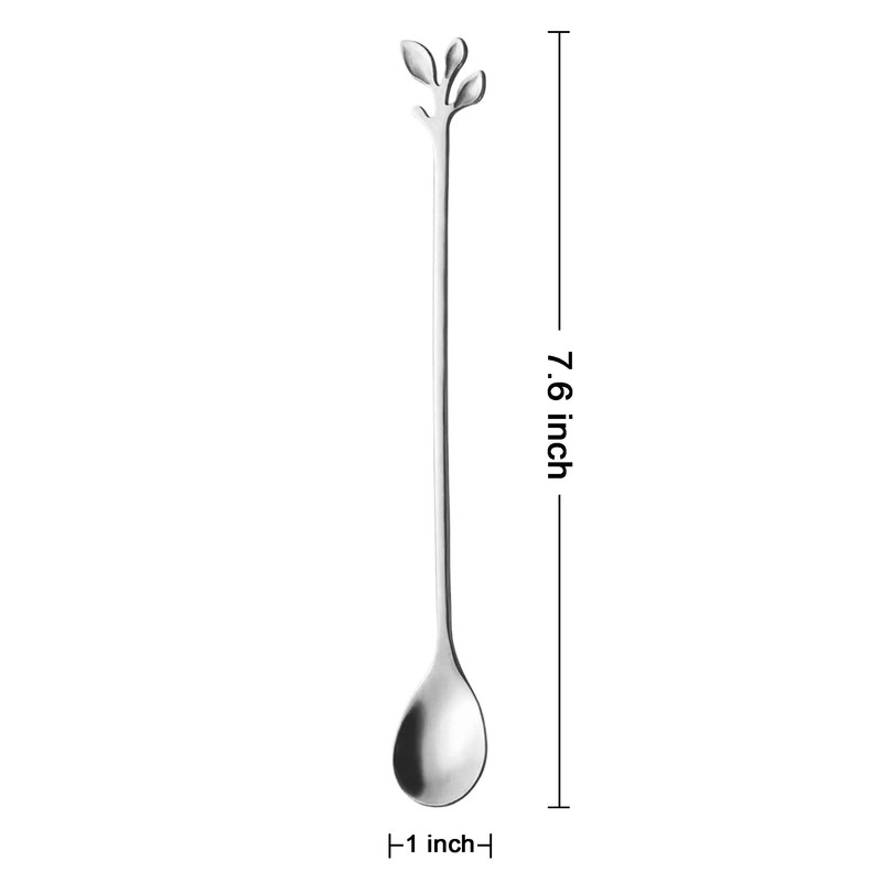Long Handle Iced Tea Spoons Set of 12, Comicfs 7.6"