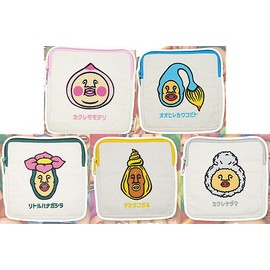 Kobito Zukan Square Pouch [All 5 Types Set (Full Comp)] Gacha Gacha Capsule Toy, multicolor