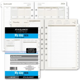 AT-A-GLANCE 2026 At-A-Glance 481-225 Day Runner Daily Monthly Planner Refill, 5-1/2 x 8-1/2"