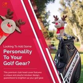 EQ SPORT Golf Club Cover – Funny Driver Headcover, Animal Design, Premium Protection, Soft & Durable, Unique Golf Accessory for Men & Women
