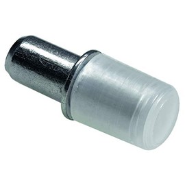 Hettich 9220052 Glass, Shelf Support -5 mm, Plastic Cap, Transparent