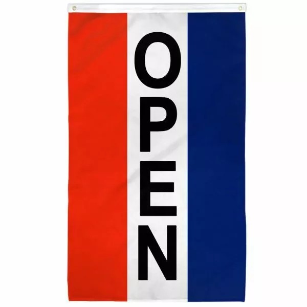 Unbranded Vertical Open Flag 3x5ft We're Open Now Open Sign