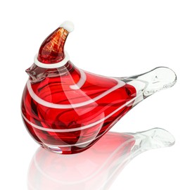 QFkris Hand Blown Glass Cardinal Bird Figurine Christmas Bird Figurines, 5" Art Crystal Birds Christmas Ornaments for Christmas Home Decoration Cardinal Paper Weight Collectible