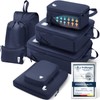 Compression Packing Cubes 8 Set Travel Organizer, Waterproof Travel Packing