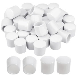 24 Pcs Premium Rubber Door Stop Stud Replacement Tips – Doorstopper Bumpers, Springe Hinge End Caps for Wall & Floor Protection – Universal Size (White)