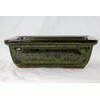 8" Rectangular Moss Green Bonsai / Succulent Pot + Tray