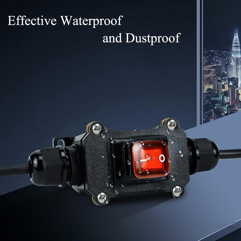 On-Off Control Toggle Switch with Indicator Light IP65 Waterproof Box