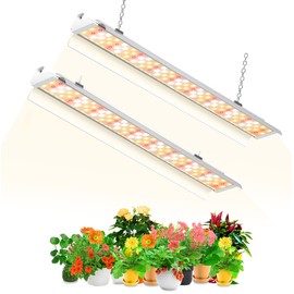SZHLUX Grow Light 2FT 80W (2×40W) Full Spectrum LED Grow Light, Linkable Sunlight Plant Light for Indoor Plants, Grow Light Strip, Grow Lamp with On/Off Switch - 2 Pack Warm White