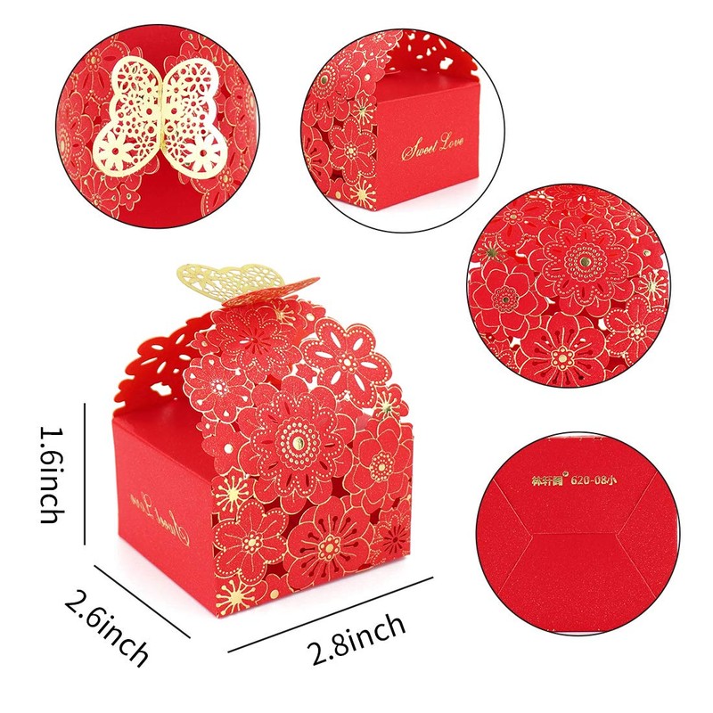 Kslong - Juego de 50 Cajas de Regalo para Galletas,