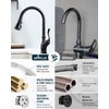 APPASO Oil Rubbed Bronze Kitchen Faucet with Soap Dispenser, Stainless
