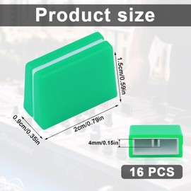 16pcs Fader Caps, Slider Fader Knobs Fader Caps Mixer Fader Knobs for Pioneer DJM350, 400, 500, 700, 750, 800, 850, 900NEXUS, 900SRT, 900NXS2, 2000, 2000nexus Easy to Install (Green)