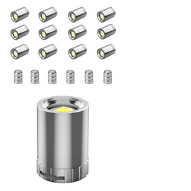 Novantl 12 Pack Mini LED Lights, Cold White Small LED Light, Mini Spotlights for Displays, Wireless Small Spotlight Battery Powered, Dollhouse Light, Miniature Lights for Crafts, Party, Wedding