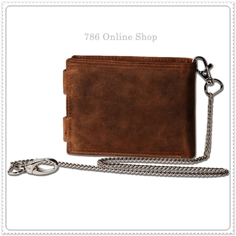 Wild Nature Leather men's wallet (261B) wallet biker wallet chain