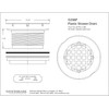Westbrass D206P-26 2" No-Caulk PVC Compression Shower Drain with 4-1/4"