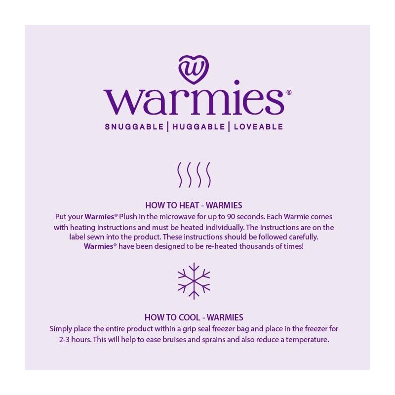 Warmies® Fully Heatable Cuddly Toy scented with French Lavender -