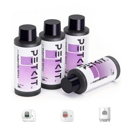 PETKIT Air Purifying Refills for PuraX PuraMax Self-Cleaning Cat Litter Box, 100% Natural Ingredients Odor Remover, 4 Bottles Odor Eliminating Replacement Refills, Quickly Odor Control