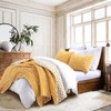 HORIMOTE HOME Boho Style Yellow Queen Quilt Set with Tassle,