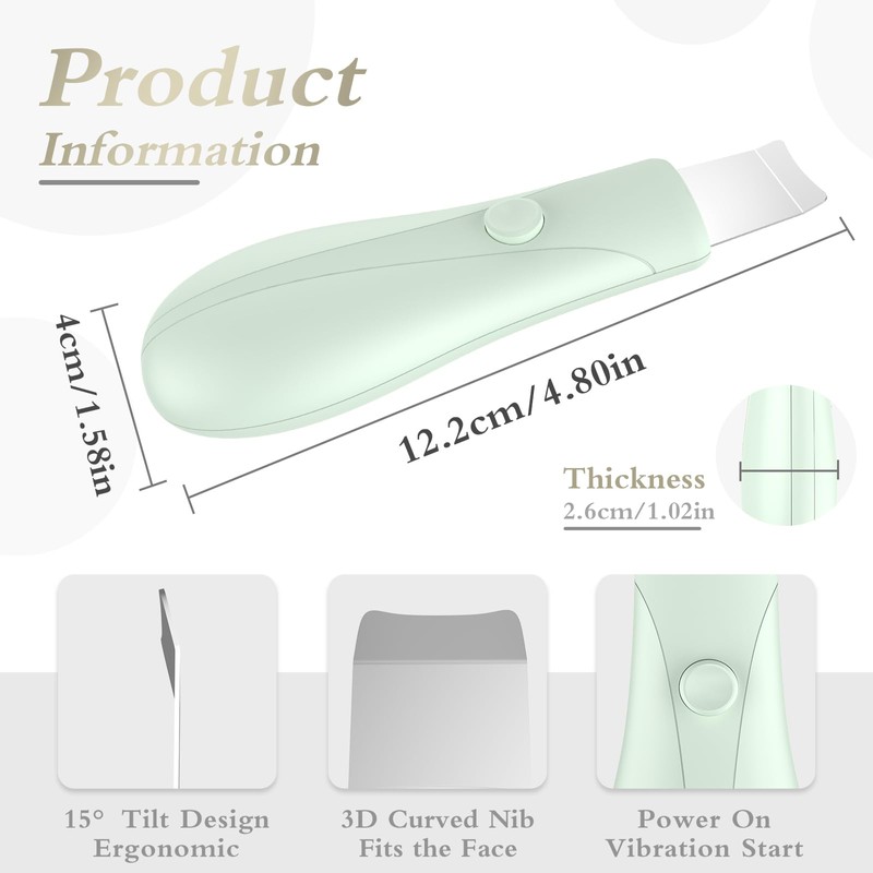 Dual-Mode Blackhead Remover Tools- Skin Scrubber Face Spatula | Battery/Handheld