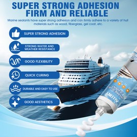 ALLONY Marine Klebstoff, Dichtmasse Wasserdicht, Stabdeckverfugungsmasse, Marine Klebdichtstoff für Boot Schiff Yacht, Dichtmasse Weiß - 100ML