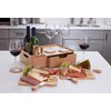 Mobilevision Bamboo Wine & Cheese Serving Tray Plus Drawer for