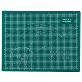 COOZEE Cutting Mat A4, 23 x 30 cm, 5-Layer Self-Healing Cutting Mat, Craft Mat, Cut Resistant, Craft Mat, Desk Mat and Cutting Mat for Sewing, Green