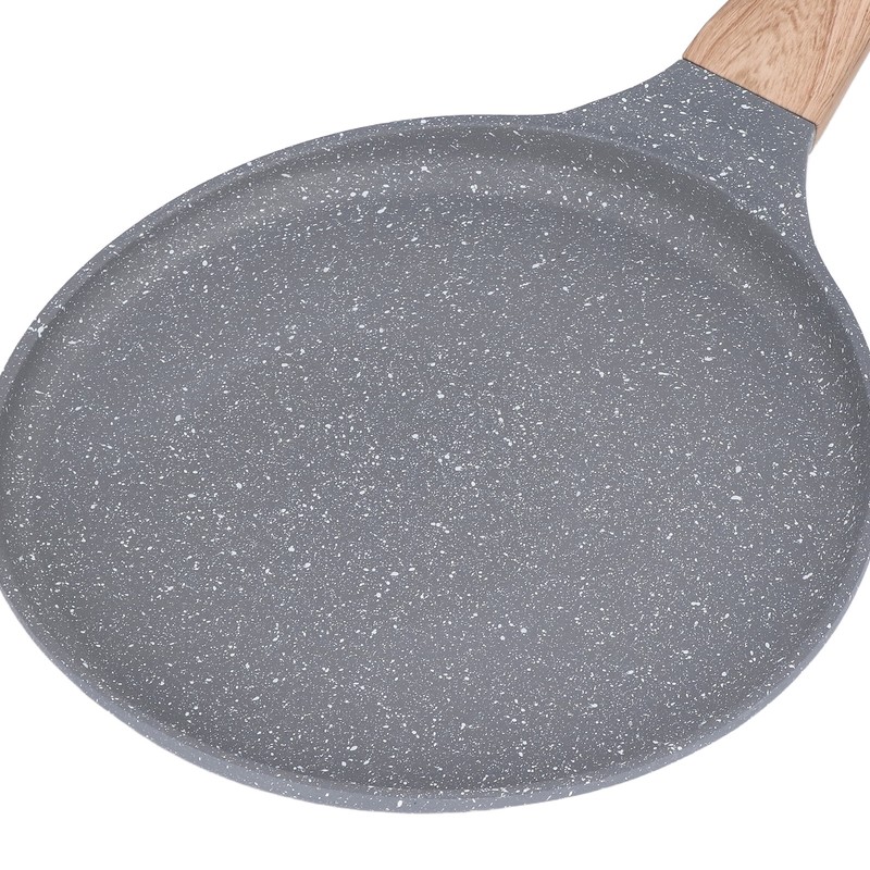 Flat Bottomed Pancake Pan Grey Aluminum Alloy Cooking Pan Non